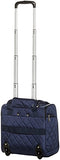 Amazonbasics Underseat Luggage, Navy Blue Quilted