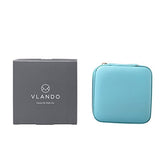 Vlando Small Faux Leather Travel Jewelry Box Organizer Display Storage Case for Rings Earrings Necklace (Blue)