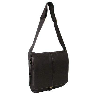 Amerileather Legacy Leather Teddy Shoulder Bag,Dark Brown,US