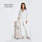 COTRUNKAGE Girls Cute 3 Piece Luggage Set Vintage Carry On Suitcase for Women, TSA Lock Cherry Pink