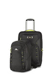 High Sierra At8 Wheeled Carry-On With Pack N Go Backpack, Black/Zest,