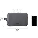 Toiletry Bag for Men, BAGSMART Travel Toiletry Organizer Dopp Kit Water-resistant Shaving Bag for Toiletries Accessories, Grey