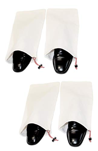 Earthwise Shoe Storage Bags 100% Cotton With Drawstring For Men And Women In Natural Great For