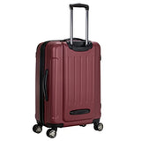 Kenneth Cole Reaction Renegade 24” Lightweight Hardside Expandable 8-Wheel Spinner Checked-Size Luggage, Sangria, inch