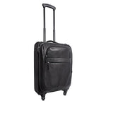 Canyon Outback Romeo Canyon 22-Inch Spinner Carry-On Leather Suitcase, Black, One Size