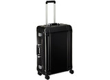 Zero Halliburton Geo Aluminum 26 Inch 4 Wheel Spinner Travel Case, Black, One Size
