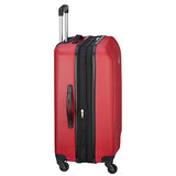 Delsey Luggage Infinitude 25" Checked Hard Case Spinner (Red)