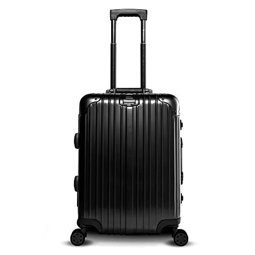 Gabbiano Aurora Collection Aluminum Frame Hardside Suitcase with TSA