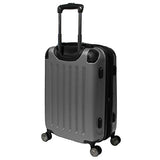 Kenneth Cole Reaction 8 Wheelin Expandable Luggage Spinner Suitcase Medium 25" (Pewter)