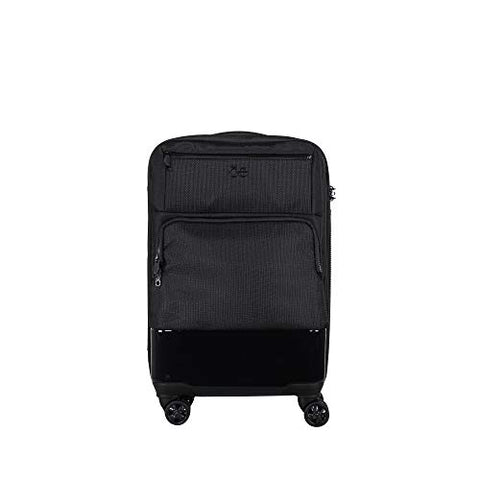 Cloe Carry-On 20 inch Hybrid Luggage with 360º-spinner wheels in Black Color