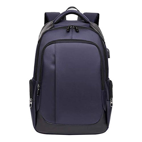 TRE Laptop Backpack Large Computer Backpack for Laptop with USB Charging Port Water-Repellent School Travel Backpack Casual Daypack for Business/College/Women/Men (Color : Blue)