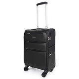 NEWCOM Luggage 20 Inch Carry On Softside Spinner Business Suitcase Softshell Trolley Case with USB Charging Port Build-in TSA Lock
