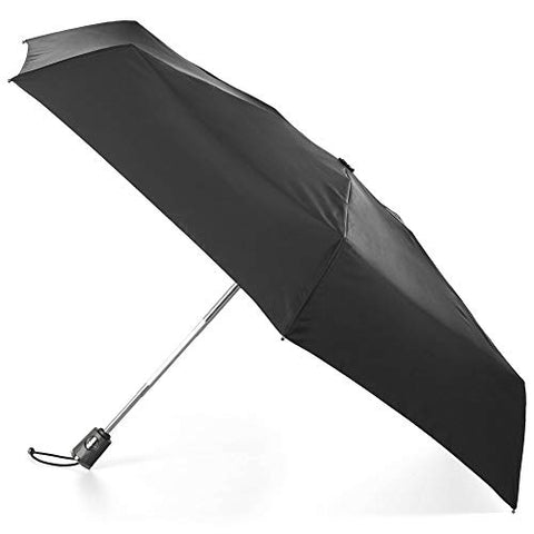 totes Titan Automatic Open & Automatic Close Windproof & Water-Resistant Foldable Umbrella, NeverWet technology, Canopy 44" Black