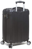 Dejuno Kingsley Abs 3-Piece Hardside Spinner Luggage Set-Black