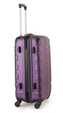 Travelcross Chicago Luggage 3 Piece Lightweight Spinner Set (Purple)