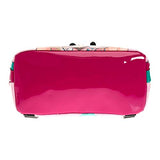 Studded Glossy Neon Floral Backpack with Adjustable Strap