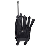 STATEGY Freewheel Wheeled Backpack Business Waterproof Travel Laptop Backpack, Carry-on Bag Perfect for Men and Women (Color : Black, Size : M)