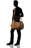 Buxton Men'S Expedition Ii Huntington Gear Canvas Convertible Duffel, Tan