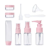 CHUHUAYUAN Travel Size Bottles Set 6 Pack with Zipper Bag BPA Free - TSA Approved Leak Proof Refillable Plastic Clear Empty Travel Containers for Toiletries or Makeup Liquid (Pink)