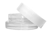 Glass Concentrate Container - 7ML Small jars 7ml Bottle, for Make Up, Eye Shadow, Nails, Powder, oils, waxes, and shatters neatly, Paint, Jewelry (30 PACK)