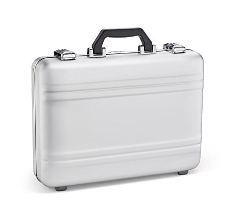 Zero Halliburton Premier Plus Aluminum Attache Case In Silver