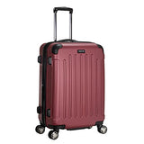 Kenneth Cole Reaction Renegade 24” Lightweight Hardside Expandable 8-Wheel Spinner Checked-Size Luggage, Sangria, inch