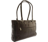 Piel Leather Ladies Laptop Tote With Pockets, Black, One Size
