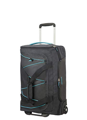 American Tourister Road Quest Wheeled Duffle 55/22 Travel Duffle, 55 cm, 42 liters, Grey (Graphite/Turquoise)