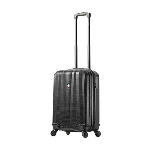 Mia Toro Italy Pozzi Hardside Spinner Carry-on, Black