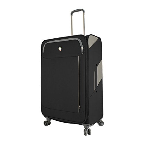 Mia Toro M1133-28In-Blk Italy Viareggio Softside 28 Inch Spinner, Black