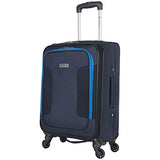 Ben Sherman Houndstooth Hike 20" Lightweight Softside Expandable 4-Wheel Spinner Carry-On Suitcase,