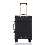 COTRUNKAGE Spinner Vintage Luggage PASCO Carry On Suitcase with TSA Lock (20", Black/Black)