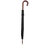 Totes Auto Open Wooden Handle J Stick Umbrella