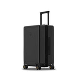 LEVEL8 Elegance Matte Carry-On Luggage, 20” Hardside Suitcase, Lightweight PC Matte Hardcase Spinner Trolley for Luggage, TSA Approved Cabin Luggage with 8 Spinner Wheels- Black, 20-Inch Carry-On