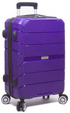 Dejuno Ark 3-Piece Lightweight Hardside Spinner Luggage Set-Purple