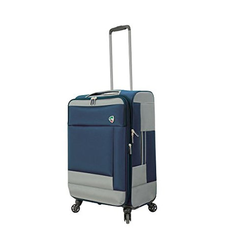 Mia Toro M1136-24In-Blu Italy Sardinia Softside 24 Inch Spinner, Blue