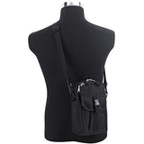 Eastsport Men's Multifunctional Messenger Bag, Over Shoulder, Crossbody for Everyday Use, Black