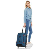 Amazon Basics Rolling Travel Duffel Bag Luggage with Wheels, Small, Green