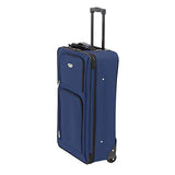 Travelers Club Genova Expandable Luggage Set, Navy Blue, 3 Piece