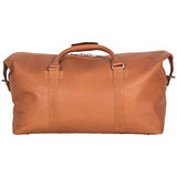 Kenneth Cole Reaction I Beg to Duff-er Colombian Leather 20" Single Compartment Top Zip Travel Duffel Bag, Cognac