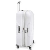 DELSEY Paris Clavel Hardside Expandable Luggage with Spinner Wheels, WHITE, Checked-Large 30 Inch