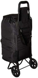 Kenneth Cole Reaction Polyester 2-Wheel Urban Shopping Cart with Removable Shopping Bag, Black