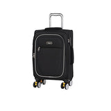 IT Luggage Lockdown 8 Lightweight Expandable 3 Piece Set with Wheel Locks, Black