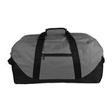 New 21" Large Zippered Duffle Bag Sports Gym Ditty Bag Traveling Shoulder Strap | Gray