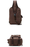 Multi-Functional Canvas Leather Chest Bag Personality Crossbody Bags Handbag Men's Travel Messenger