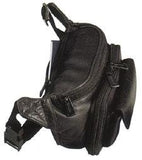 Winn International Harness Large Leather Fanny Pack In Black Faux Croc