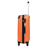 Goplus 3 Pcs Luggage Set Hardside Travel Rolling Suitcase Abs Globalway (Orange)
