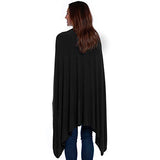 HappyLuxe Travel Wrap and Blanket, Eco Friendly Accessories for Women, Made in USA (Jet Black)