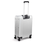 Zero Halliburton Classic Aluminum 2.0 24" 4 Wheel Spinner Travel Case (Silver)