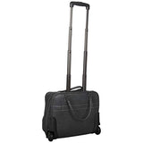 Kenneth Cole Reaction Women's Casual Fling Pebbled Faux Leather 16" Laptop Business Travel Tote, Charcoal, Wheeled Carry